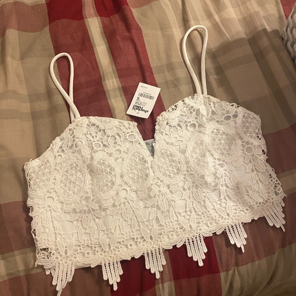 Charlotte Russe Tops - Lace crop top
